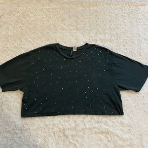 Rhinestone Crop Top